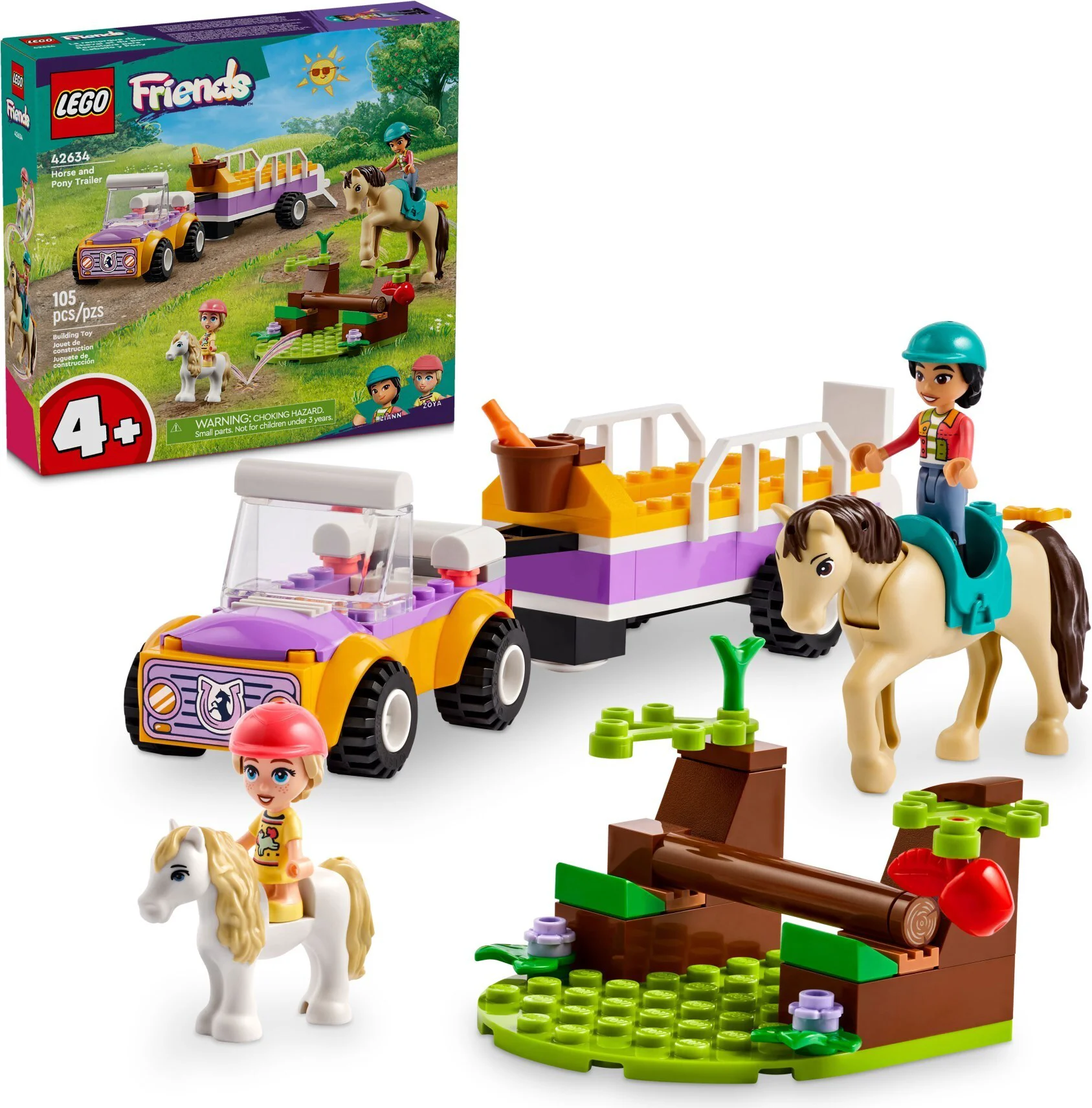 Конструктор LEGO Подружки Трейлер с лошадьми и пони 42634