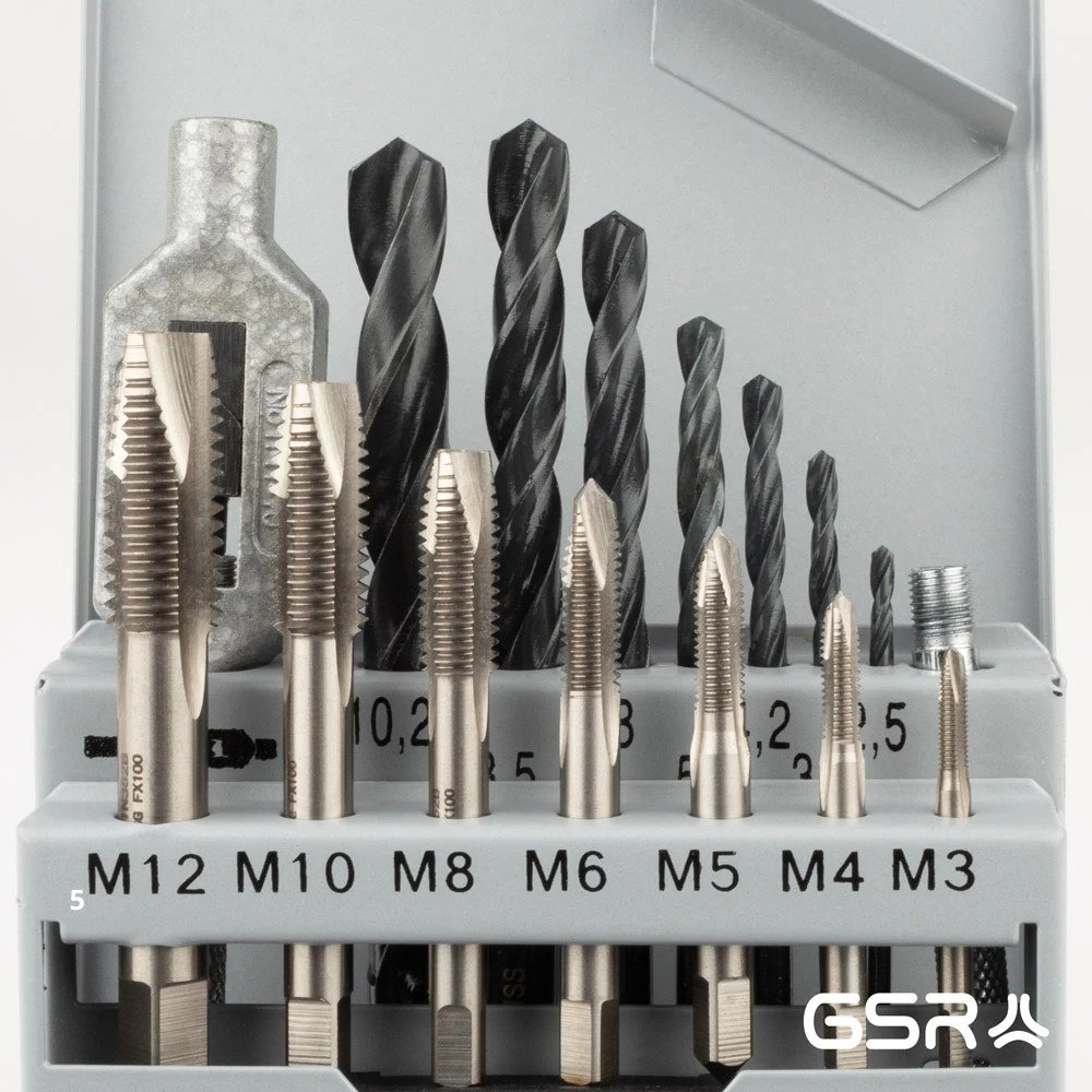Набор метчиков и плашек GSR 00708040 M3 0.5 мм, 17 шт купить,NaN