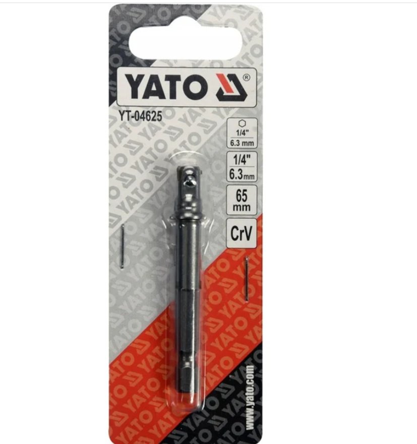 Удлинитель прямой 1/4 YATO YT-04625 Адаптер YATO/Артикул YT-04625, 1 шт купить,NaN