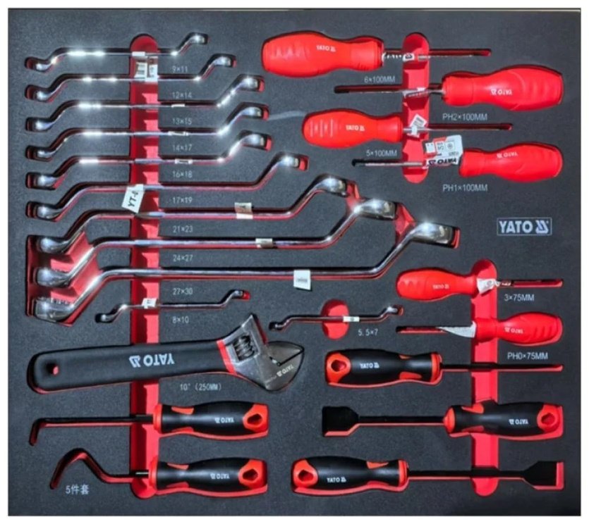 YATO ящик с органайзером YT-55309 (95.8х76.6х46.5 см) купить,NaN