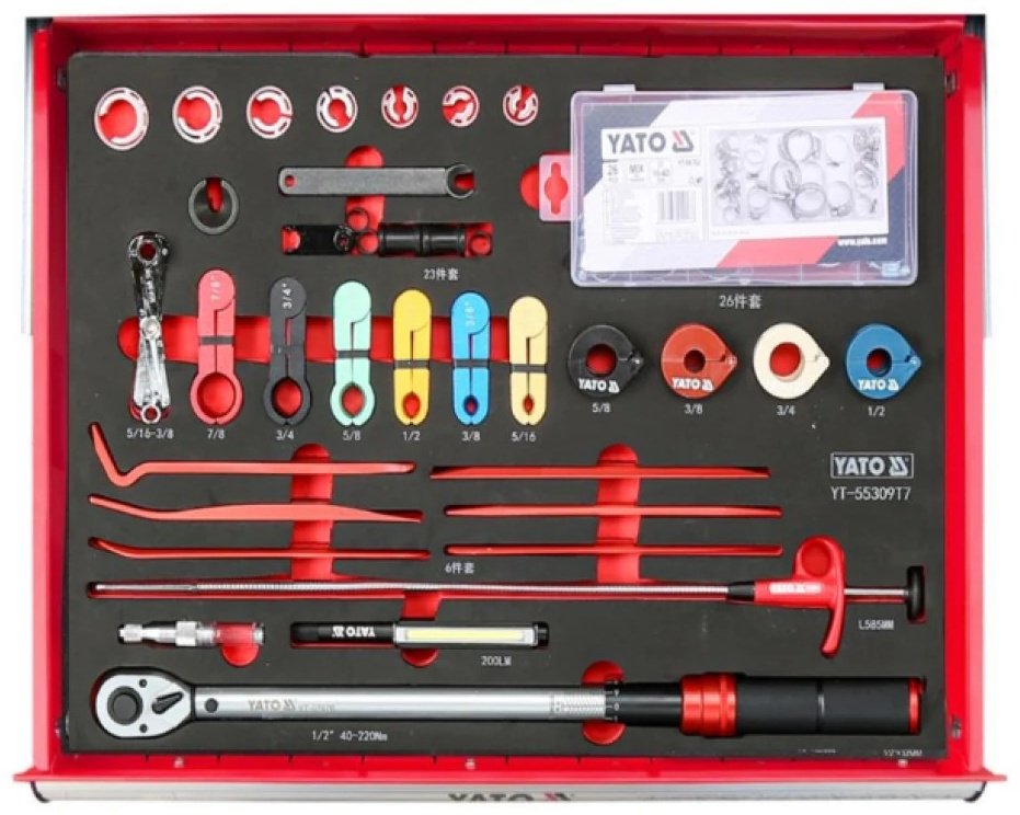 YATO ящик с органайзером YT-55309 (95.8х76.6х46.5 см) купить,NaN