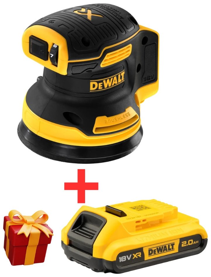 Шлифмашина эксцентриковая DeWALT DCW210N+DCB183 купить,NaN
