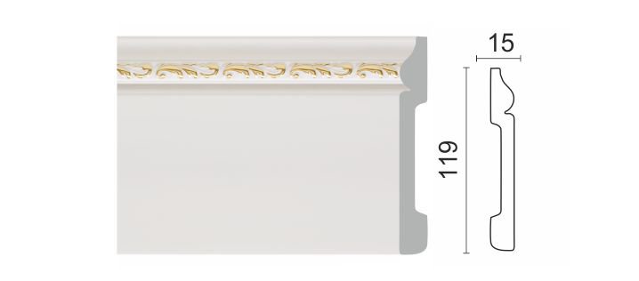 Плинтус напольный Decor-Dizayn 004G-60 белый купить,NaN