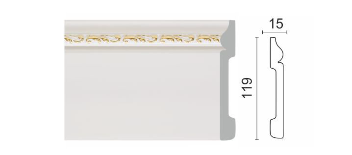 Плинтус напольный Decor-Dizayn 004G-60 белый купить,NaN