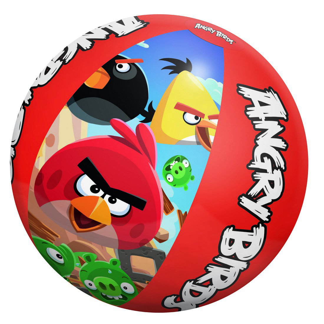 Надувной пляжный мяч Bestway angry birds 96101 красно-синий