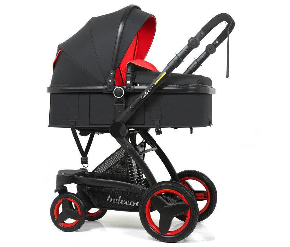 Коляска-трансформер 3 в 1 Belecoo X6 Black-red купить,NaN