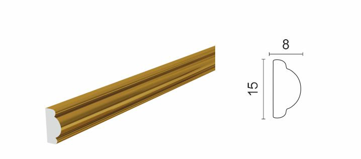Молдинг Decor-Dizayn 130A GL латунь 15х8х2400 мм 182 шт купить,NaN