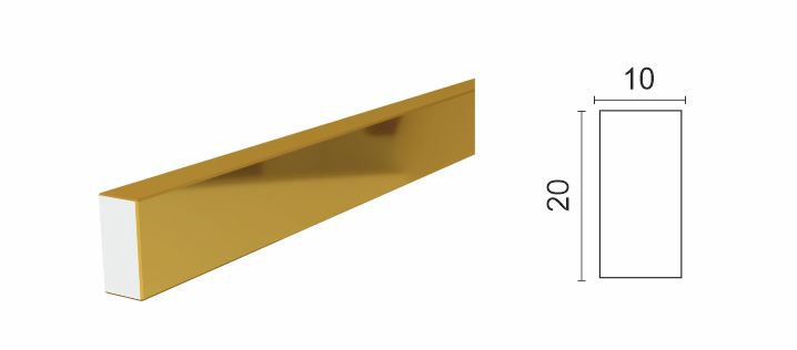 Молдинг Decor-Dizayn DD610 GL латунь 20x10x2400 мм 120 шт купить,NaN