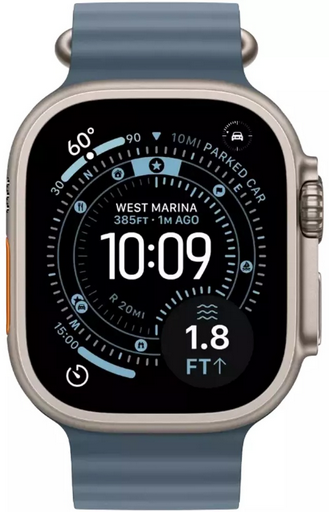 Apple Watch Ultra 3 2025 GPS + Cellular M 49 мм Natural Titanium Case with Anchor Blue Ocean Band