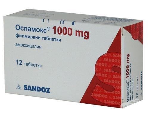 Sandoz GmbН Оспамокс 1000мг 12 шт табл