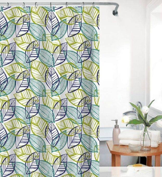 Штора Ллистья K0000074540 180x180 синий, зеленый, фиолетовый, PEVA