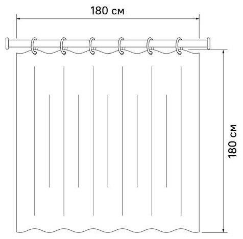 Штора Ллистья K0000074540 180x180 синий, зеленый, фиолетовый, PEVA