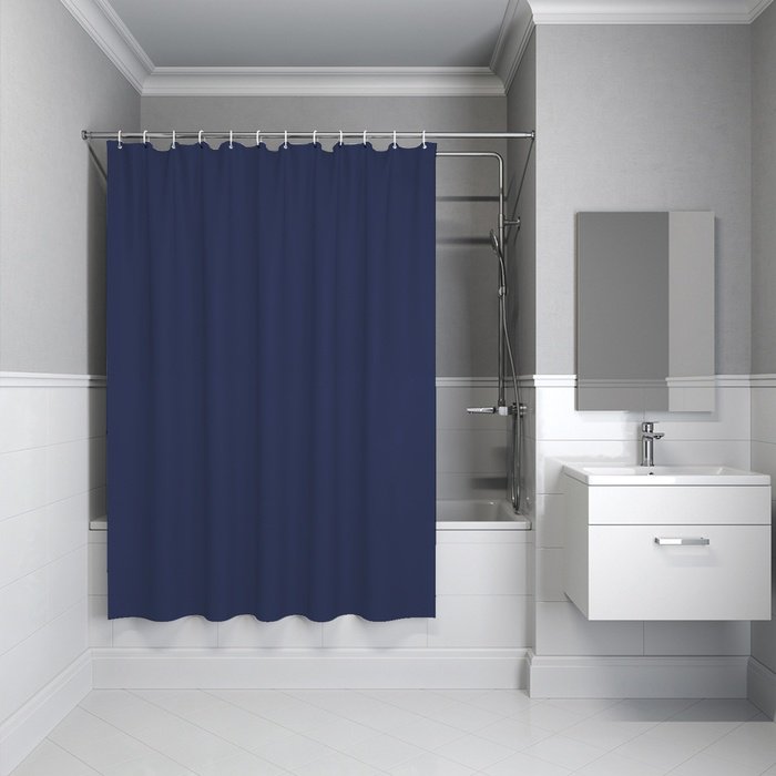 Штора IDDIS P05PE18i11 180x200 синий, PEVA купить,NaN