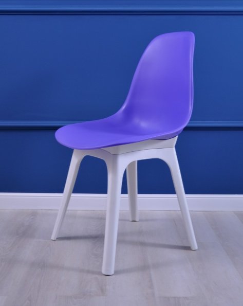 Стул KABINKA.KZ ИМС BIO, 84x46.5x53 см, черный, фиолетовый 1 шт.