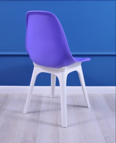 Стул KABINKA.KZ ИМС BIO, 84x46.5x53 см, черный, фиолетовый 1 шт.