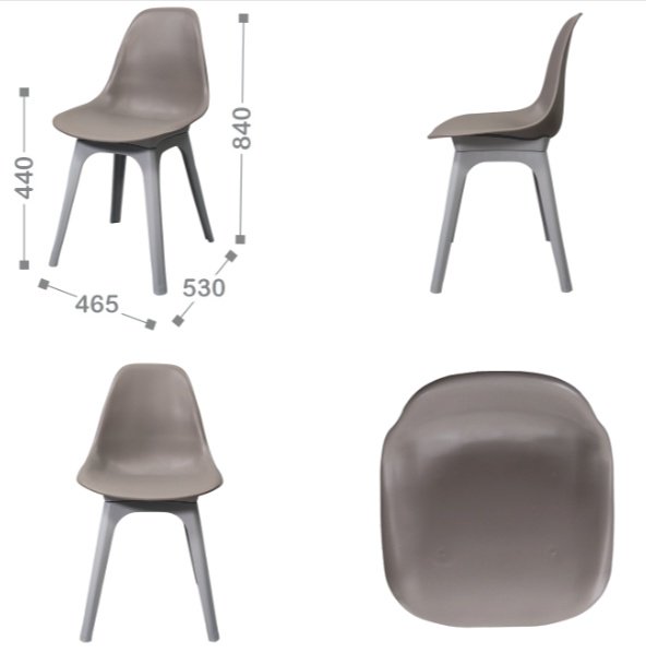 Стул KABINKA.KZ ИМС BIO, 84x46.5x53 см, черный, фиолетовый 1 шт.