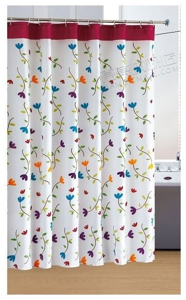 Штора KABINKA.KZ K0000074586 180x180 белый, красный, ткань