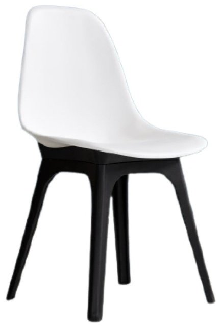 Стул KABINKA.KZ ИМС BIO, 80x53x46.5, белый, черный 1 шт