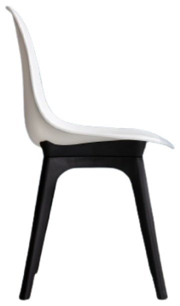 Стул KABINKA.KZ ИМС BIO, 80x53x46.5, белый, черный 1 шт