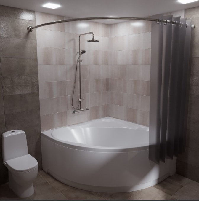Карниз дугообразный ТРИТОН 1200 см, Martin 1ACReal