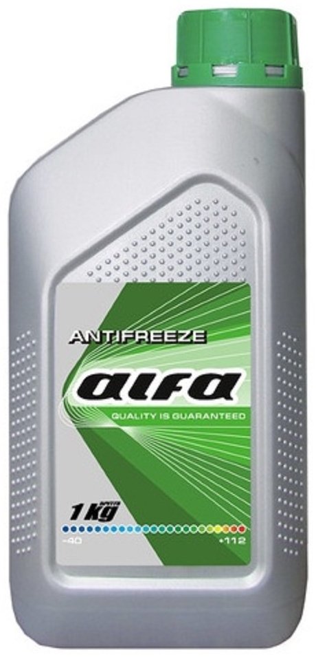 Антифриз Alfa Green зеленый G-11 1 л купить,NaN