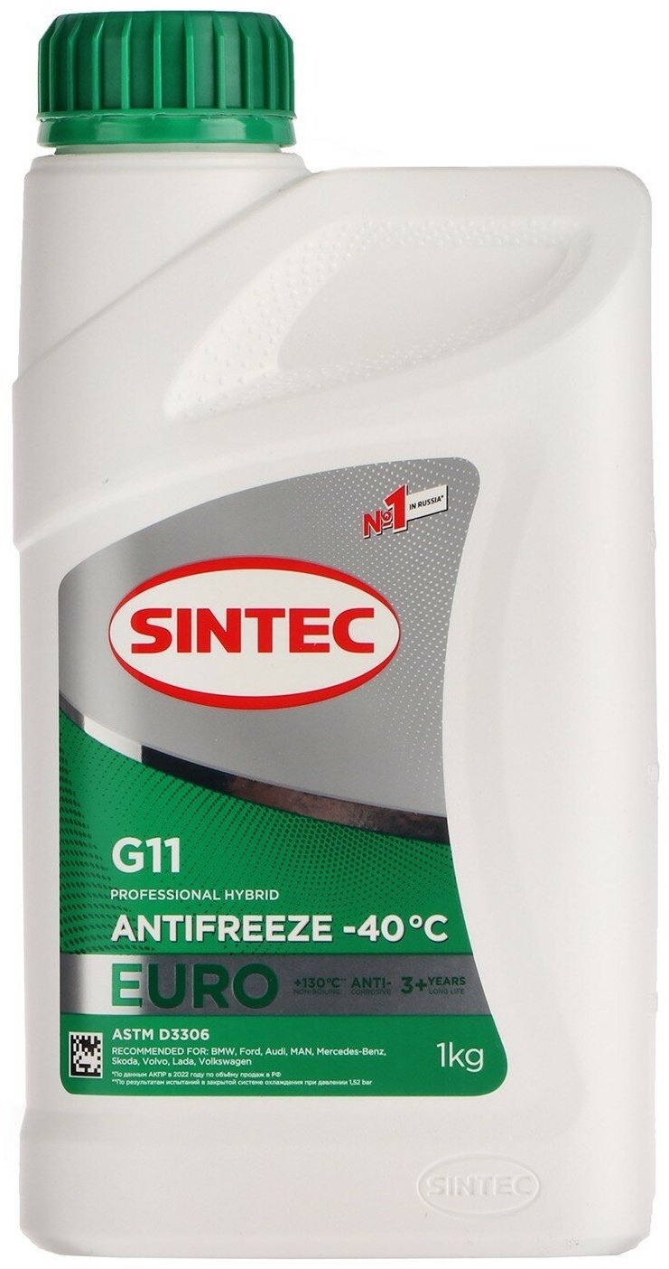 Антифриз SINTEC Антифриз зеленый EURO зеленый 1 л