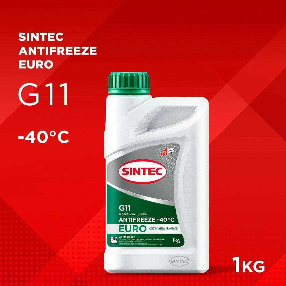 Антифриз SINTEC Антифриз зеленый EURO зеленый 1 л купить,15000