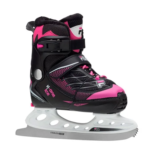 Коньки прогулочные Fila X-One Ice черно-розовые 29-32
