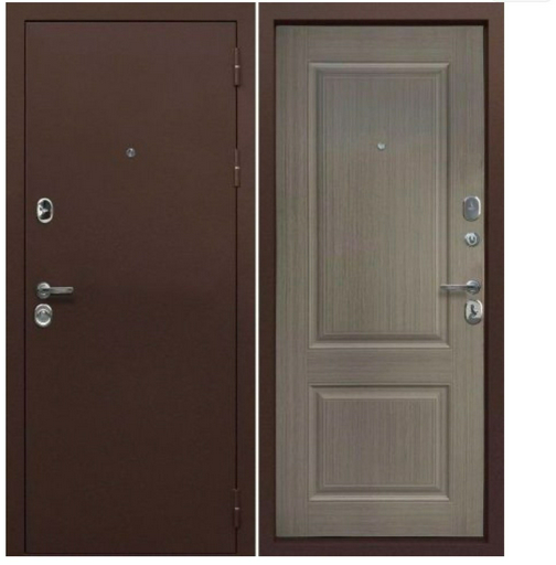 Входная дверь Тайга Тайга 9 см Серый клен (960R) 2050x960, железо, правая