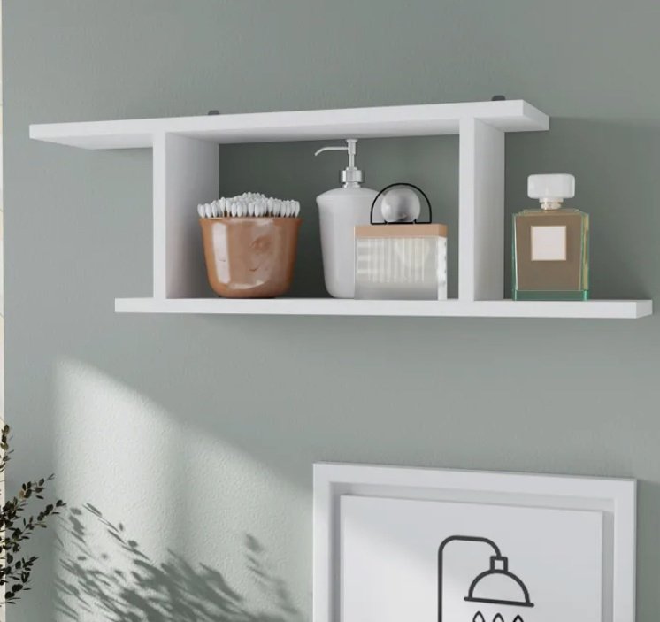 Полка Асти 2, 70х15x25 см, белый купить,NaN