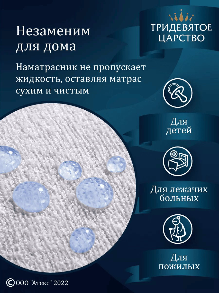 Тридевятое царство наматрасник на резинке комфорт 200x200, полиэстер купить,NaN