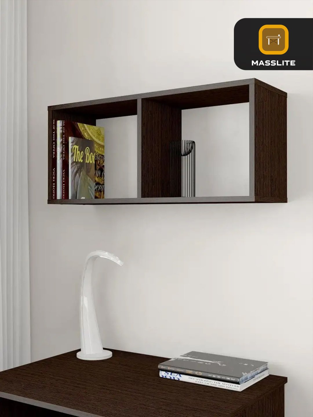 Полка MassLite DD-000811, 80х25x35 см, темно-коричневый купить,NaN