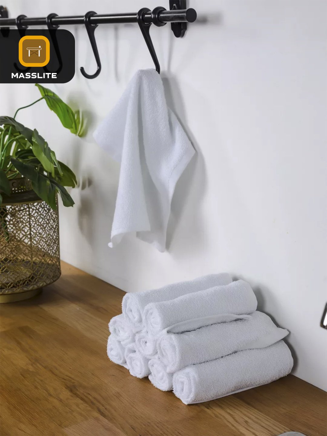 MassLite набор полотенец KSM-000001 30x30 см 10 шт, хлопок купить,NaN