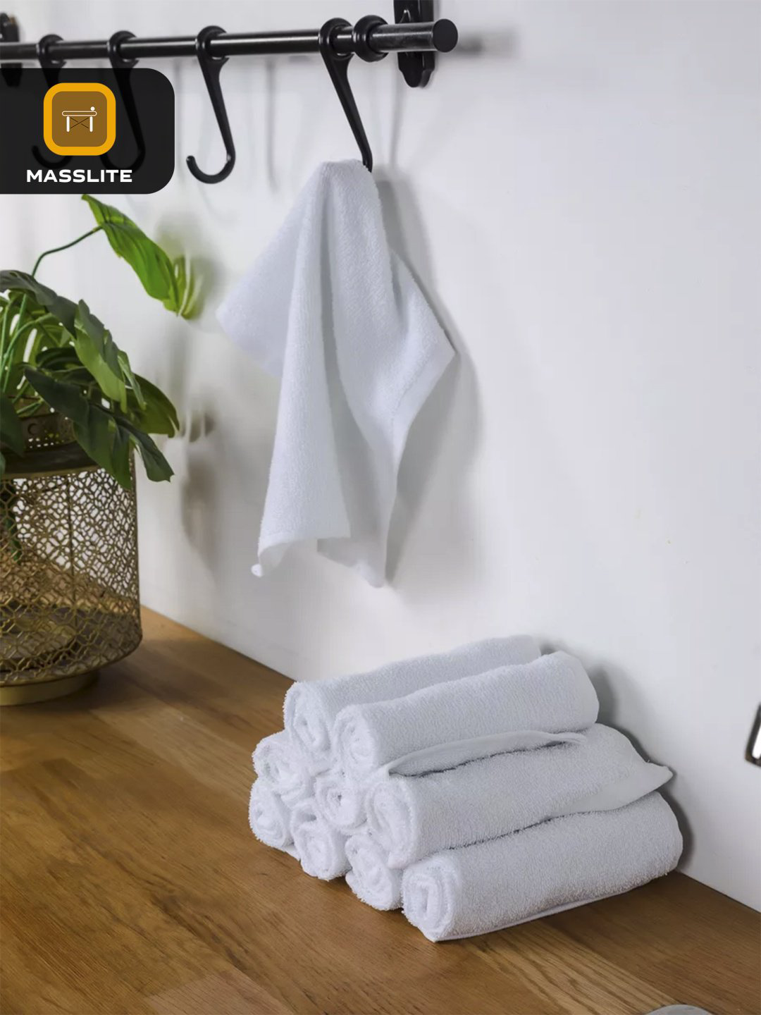 MassLite набор полотенец KSM-000001 30x30 см 10 шт, хлопок купить,NaN