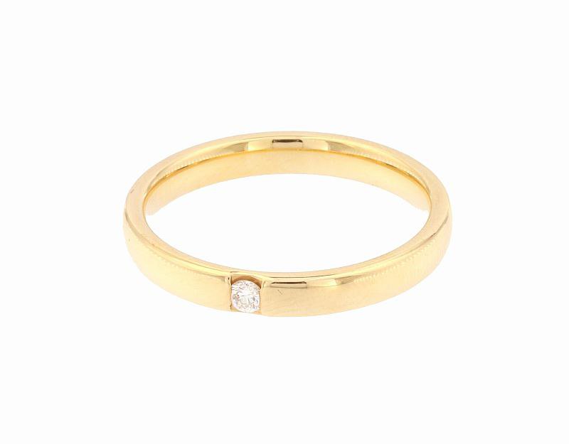 Кольцо Damiani 7497 д 16,5р 5,6гр 0,07ct.