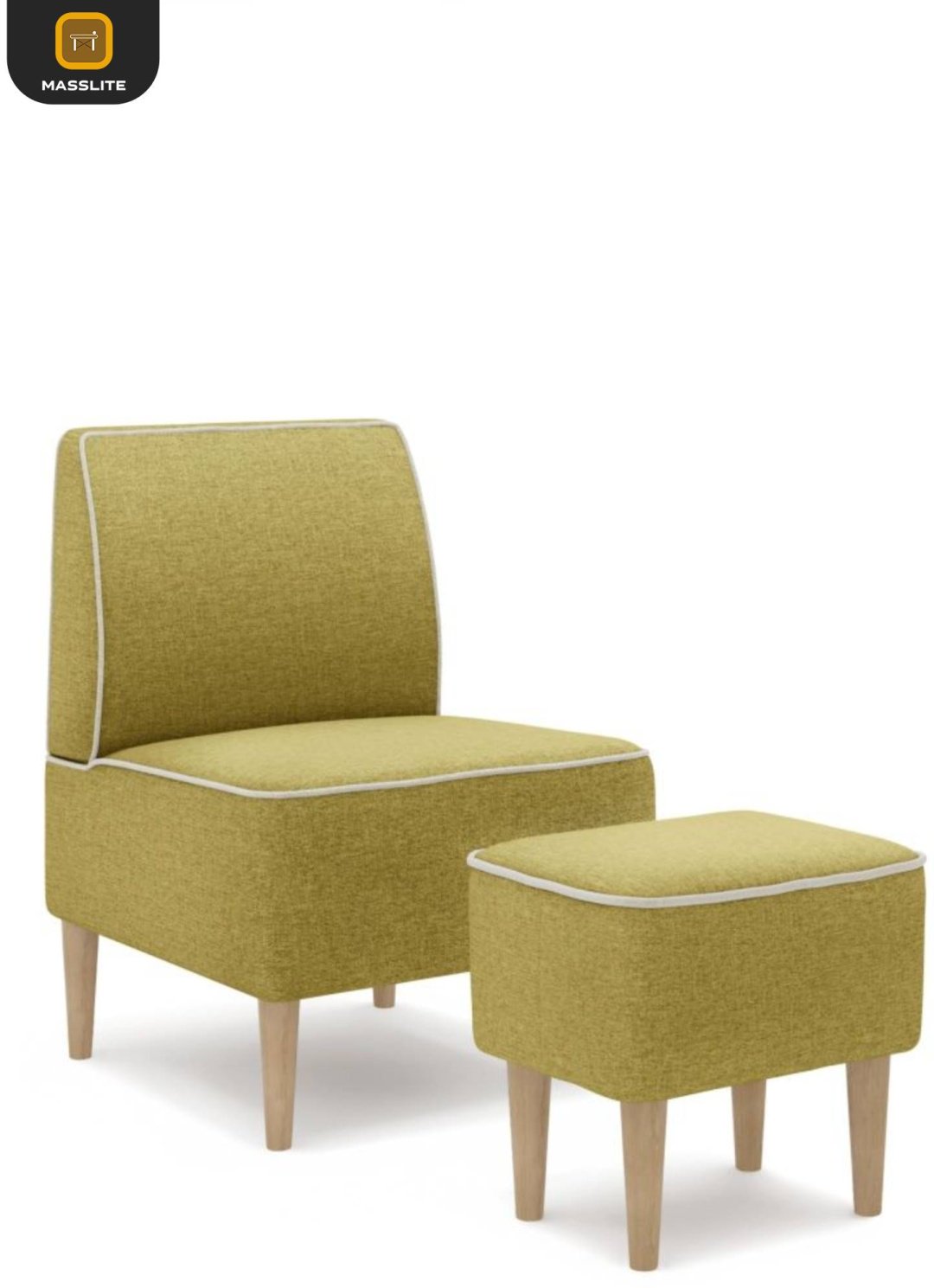 Пуф MassLite ОДОС АМ-1000228, 32x42x42 см, желтый купить,NaN