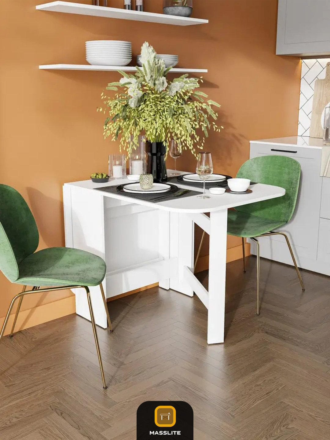 Стол-книжка MassLite ОС-240021, 160х75x75 см, ЛДСП, белый купить,NaN