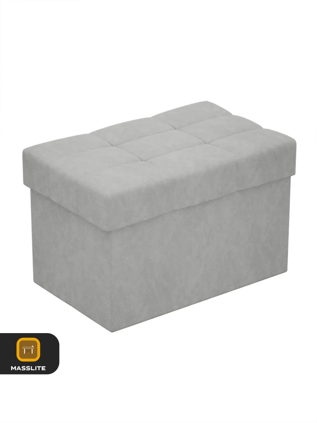 Пуф MassLite ZHM-000110, 59x37x38 см, светло серый купить,NaN