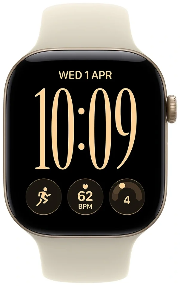 Смарт-часы Apple Watch Series 12 GPS 42mm S/M Light Gold Aluminium Case with Sand Sport Band