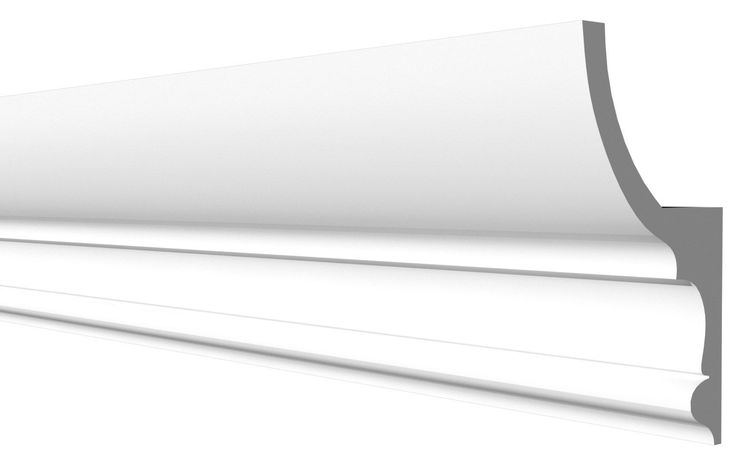 Плинтус потолочный Decor-Dizayn DD507 100х55х2000/10 белый