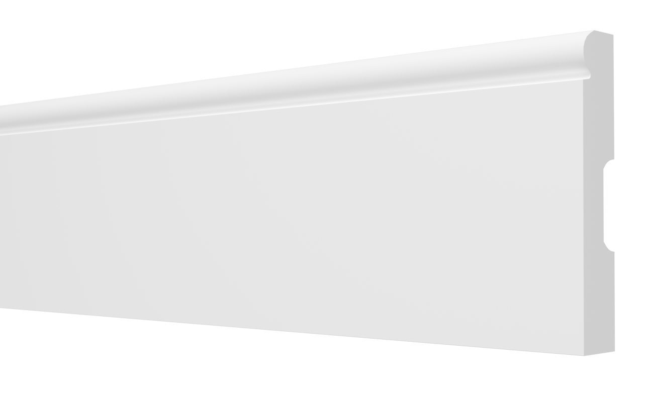 Плинтус напольный Decor-Dizayn DD49 82х13х2000/21 белый купить,NaN