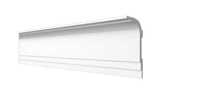 Плинтус потолочный Decor-Dizayn DD516 120х60х2000/10 белый