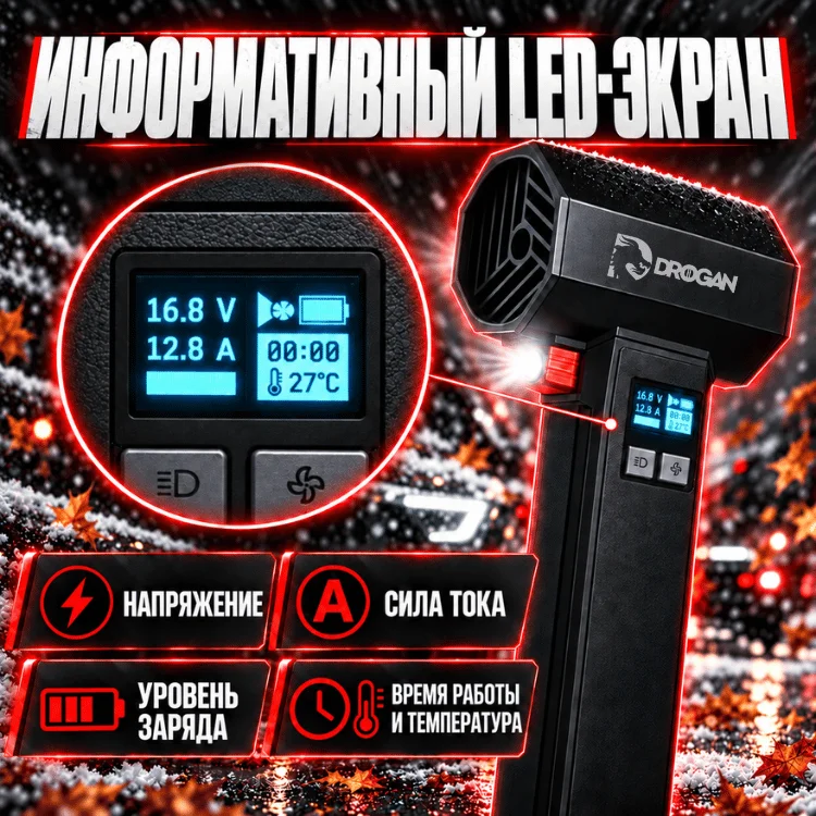 Воздуходувка Drogan X6 черная