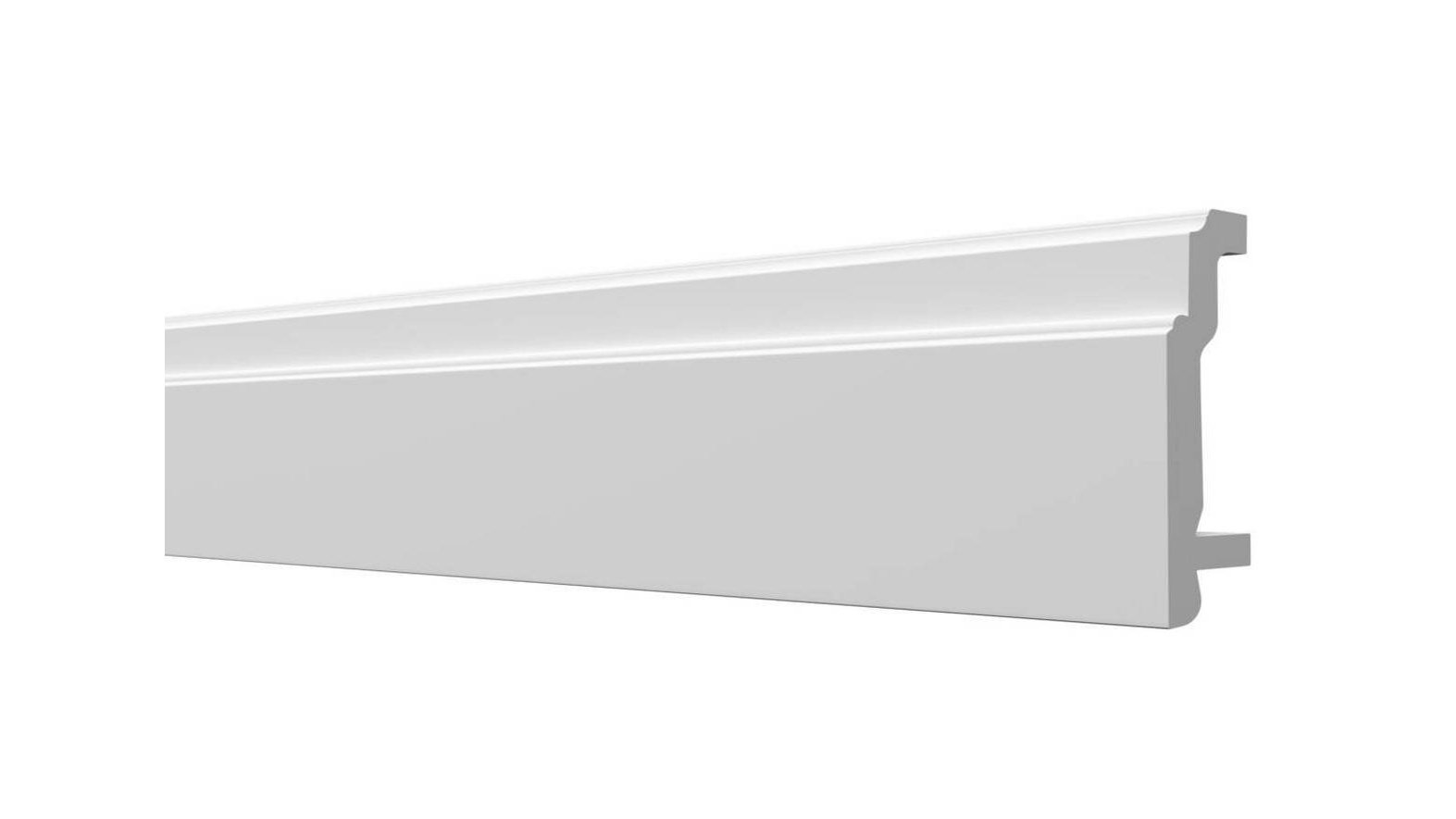 Плинтус напольный Decor-Dizayn DD102 102х23х2000/14 белый купить,NaN
