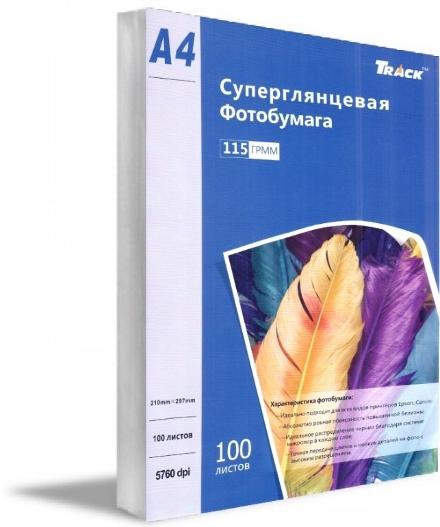 Track GL1ST115GR бумага, A4, 100 шт, суперглянцевое покрытие купить,2490