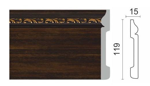 Плинтус напольный Decor-Dizayn 004-966 коричневый купить,NaN