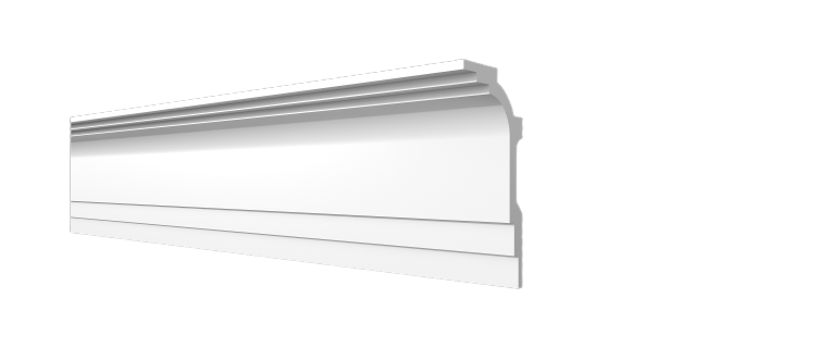 Плинтус потолочный Decor-Dizayn DD515 100х50х2000/12 белый купить,NaN