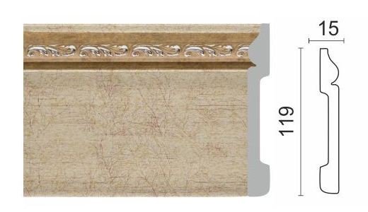 Плинтус напольный Decor-Dizayn 004-59 золотистый купить,NaN