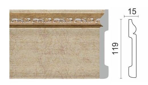 Плинтус напольный Decor-Dizayn 004-59 золотистый купить,NaN