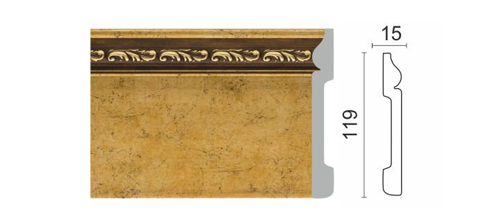 Плинтус напольный Decor-Dizayn 004-1223 золотистый купить,NaN
